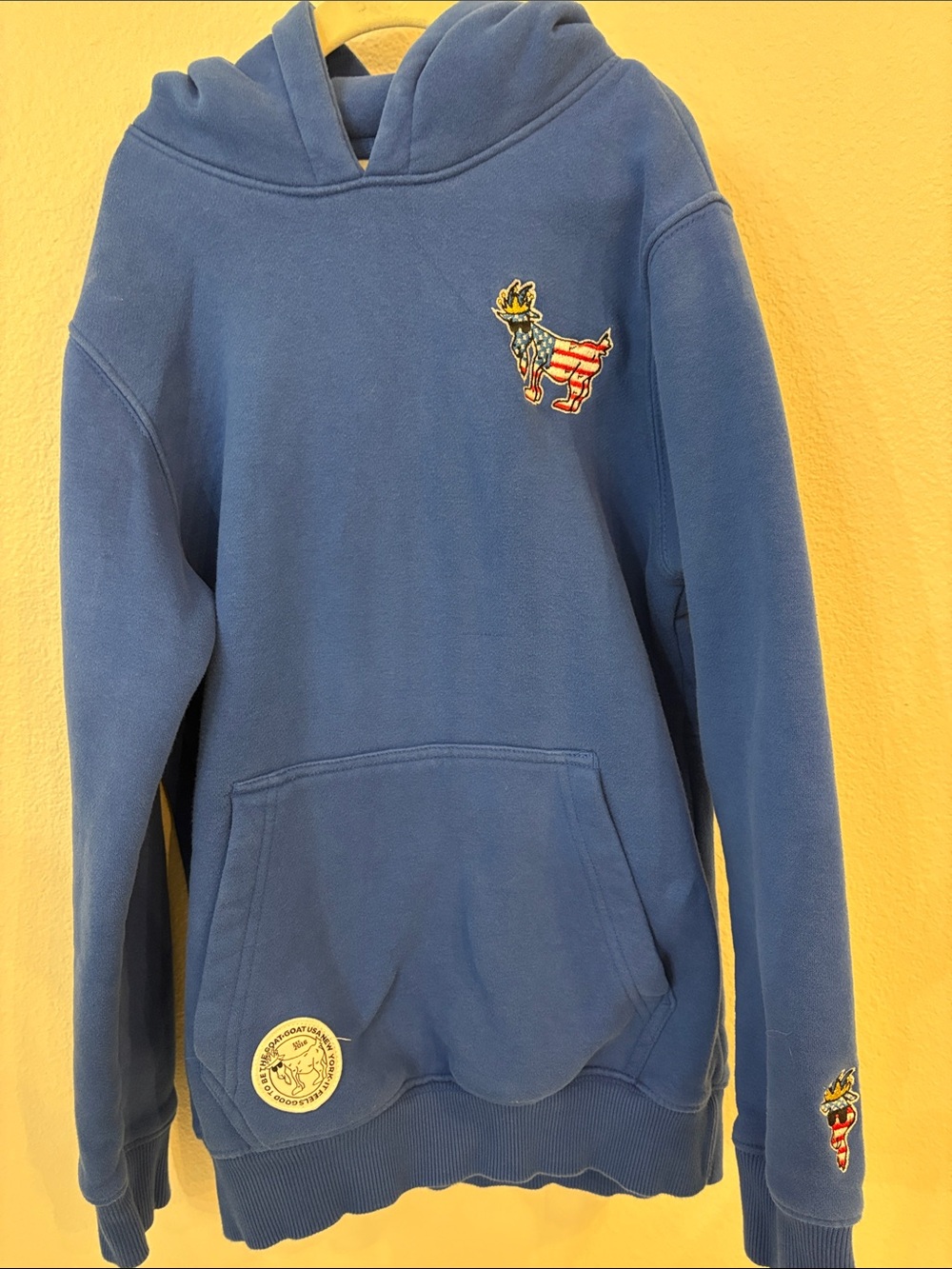 Youth Goat USA blue hooded sweatshirt